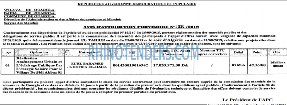 LE SOIR D'ALGERIE