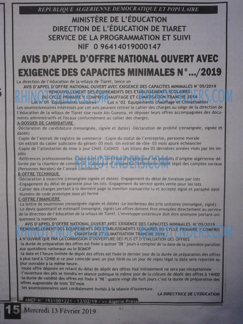 ALGERIE PRESSE