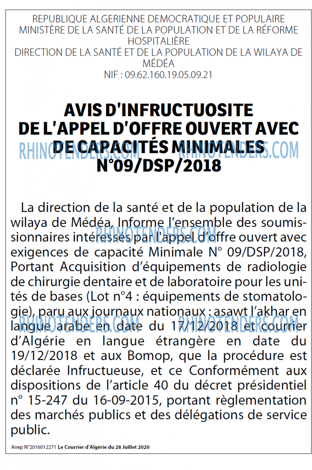 Le Courrier d'Algerie