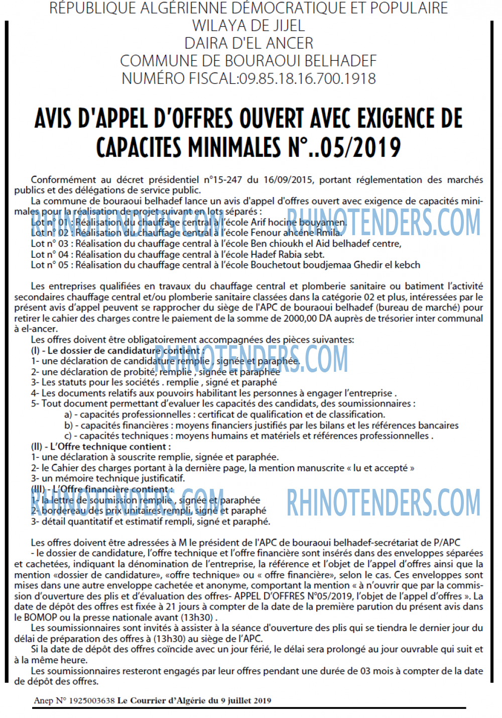 Le Courrier d'Algerie
