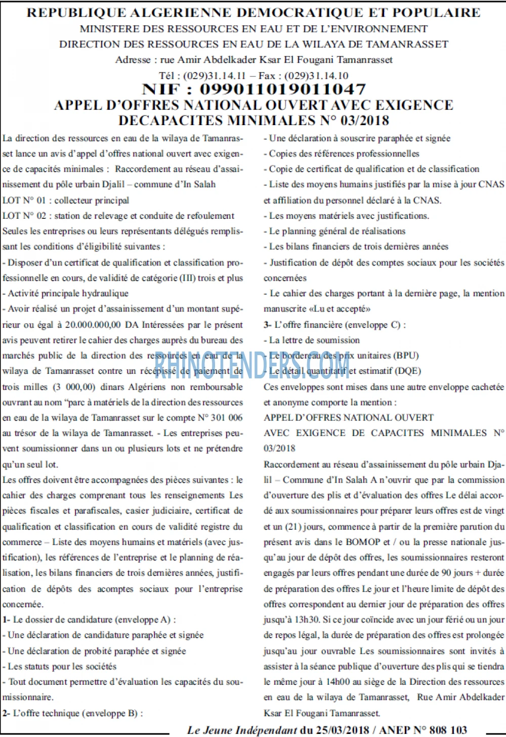 Le jeune indépendant