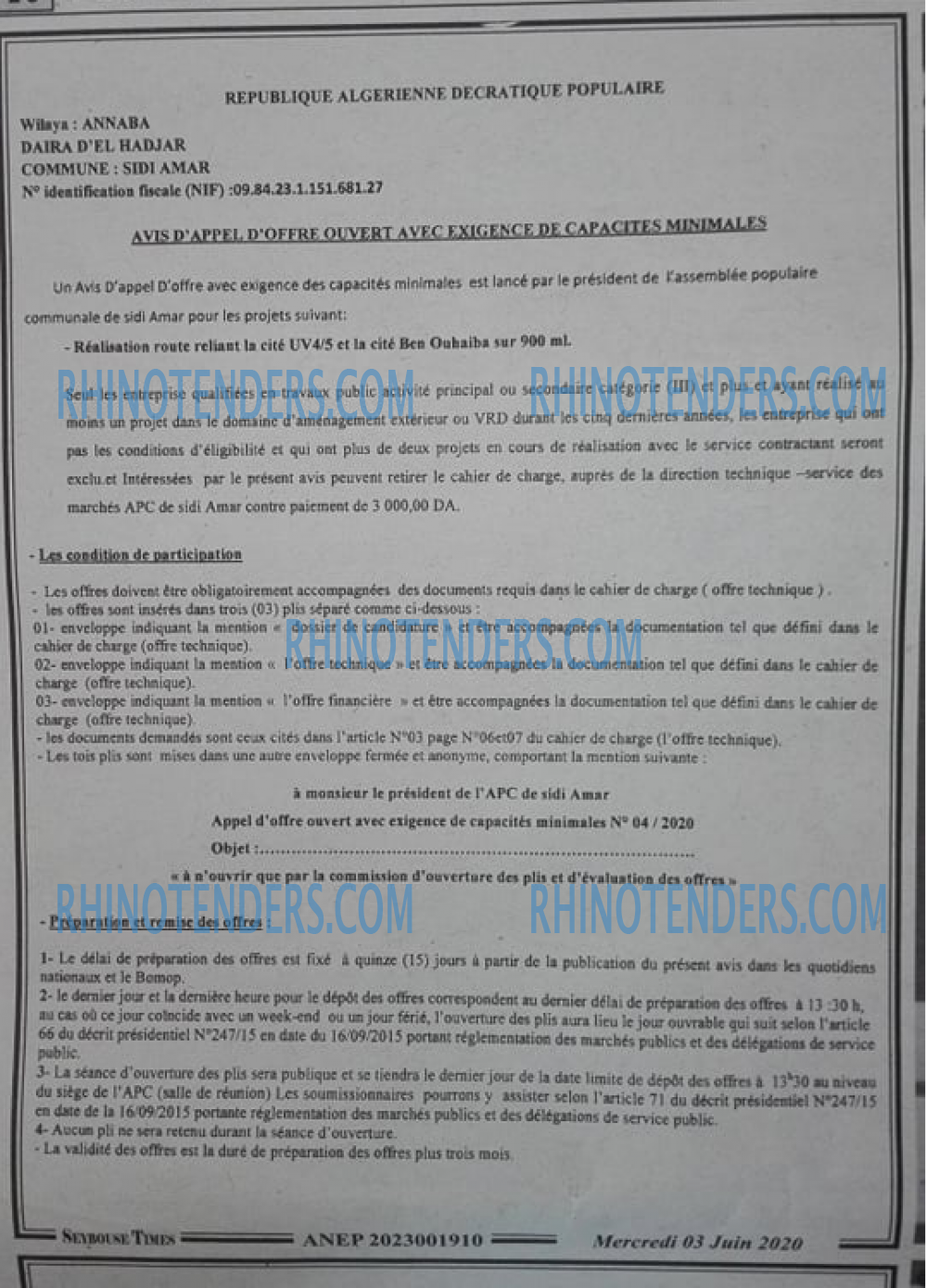 SEYBOUSSE TIMES