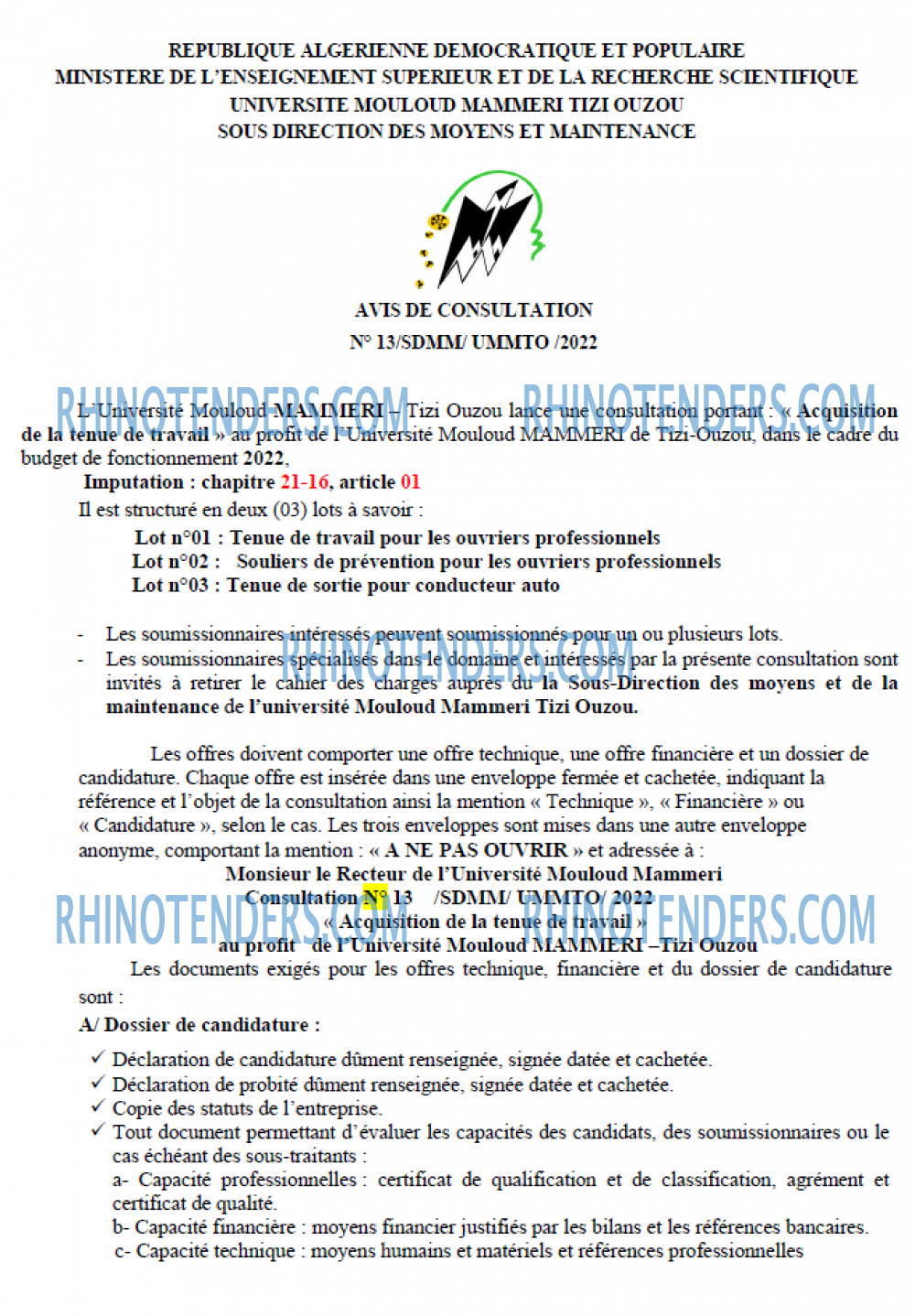 Rhinotenders