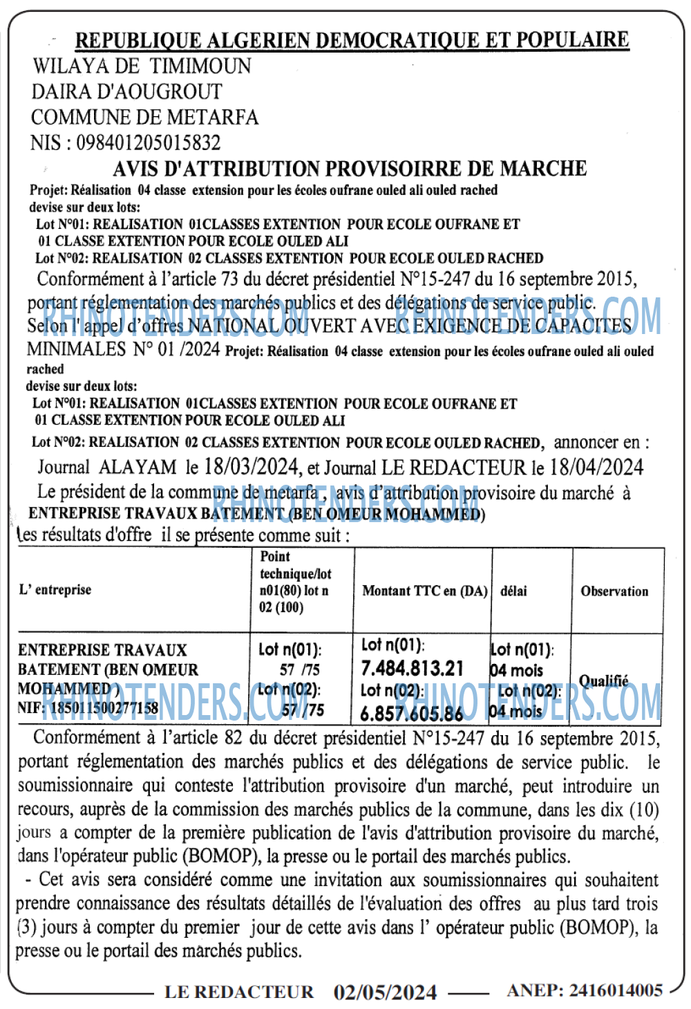 LE REDACTEUR