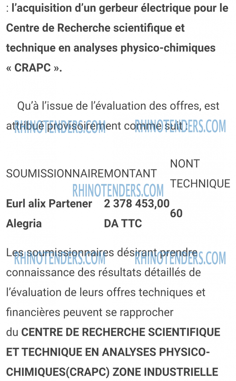 Rhinotenders