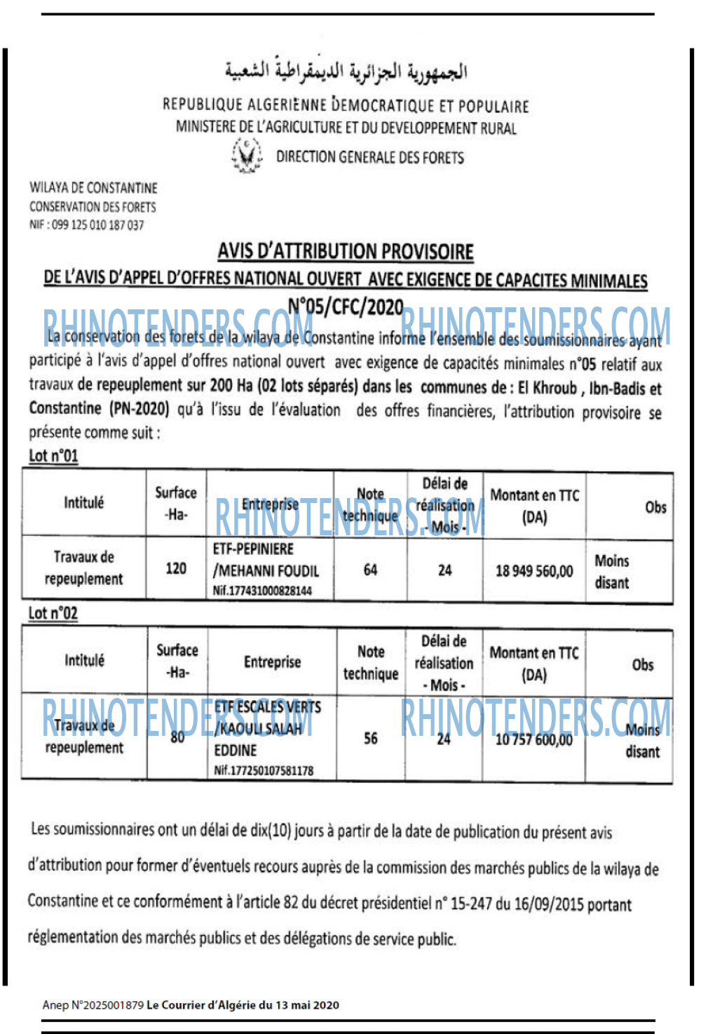 Le Courrier d'Algerie