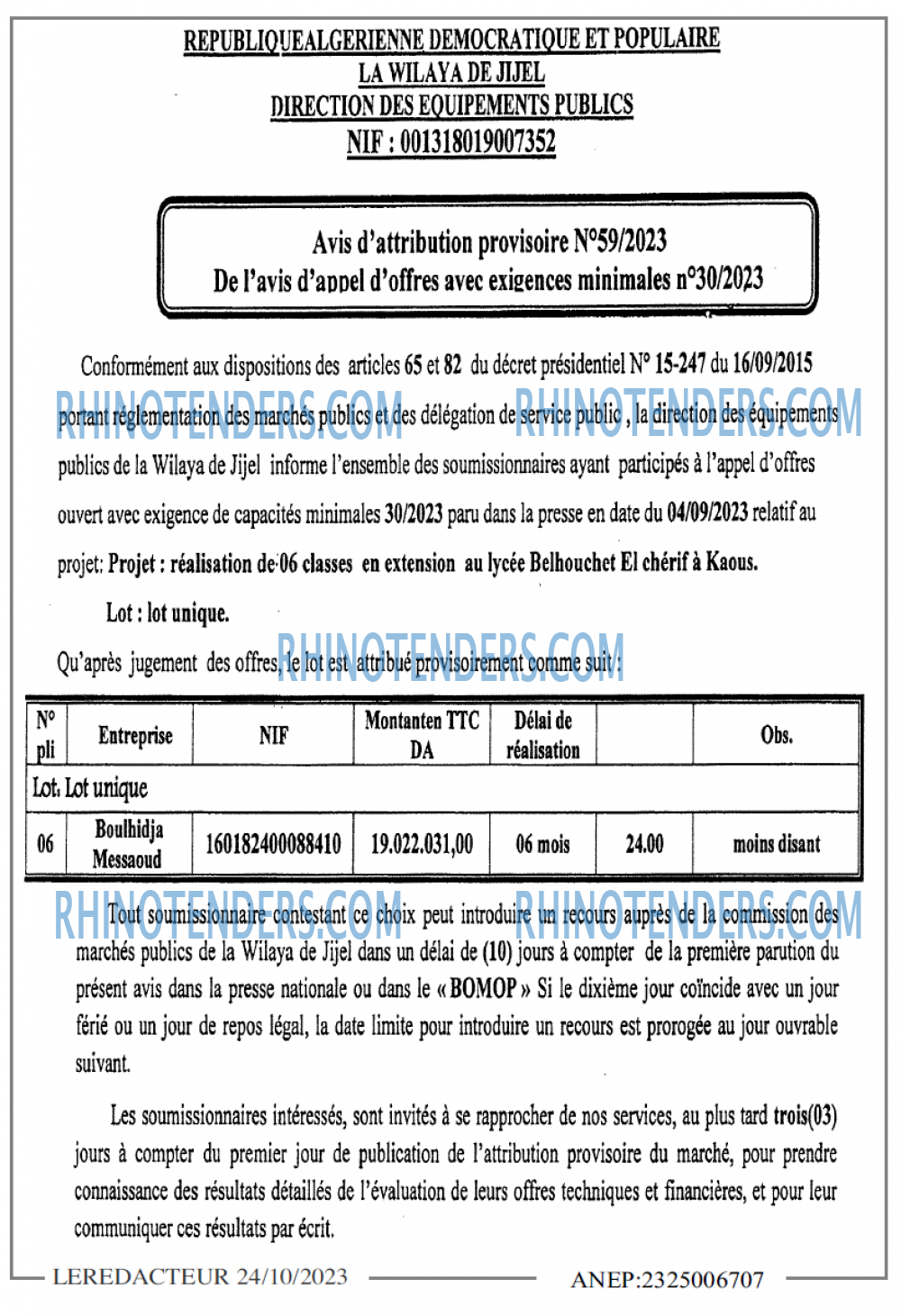 LE REDACTEUR