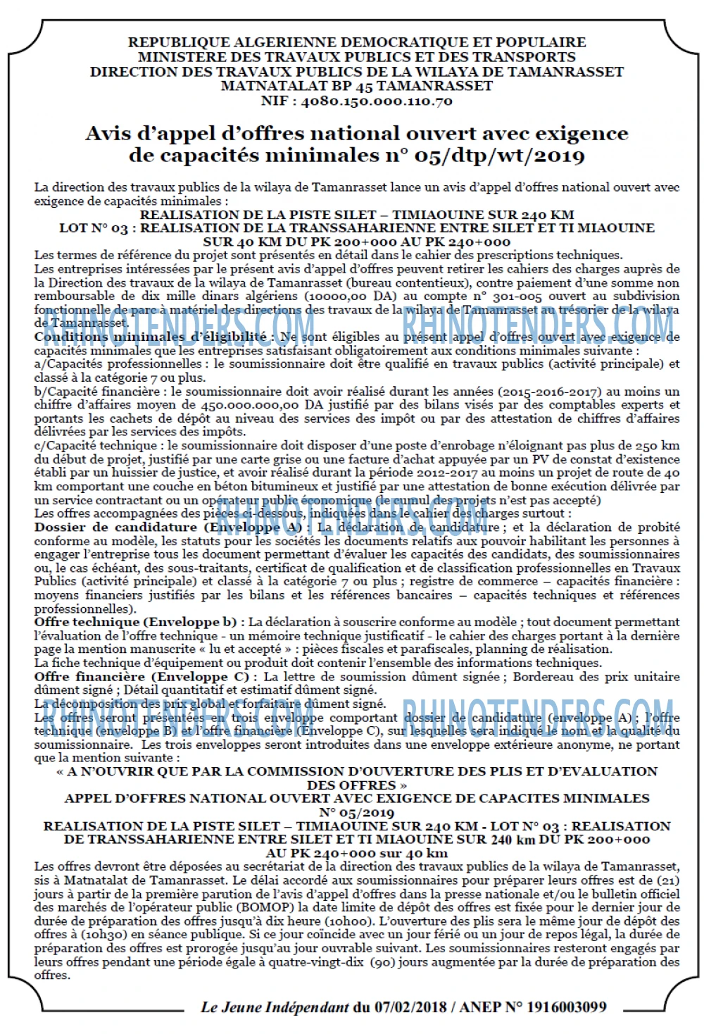 Le jeune indépendant