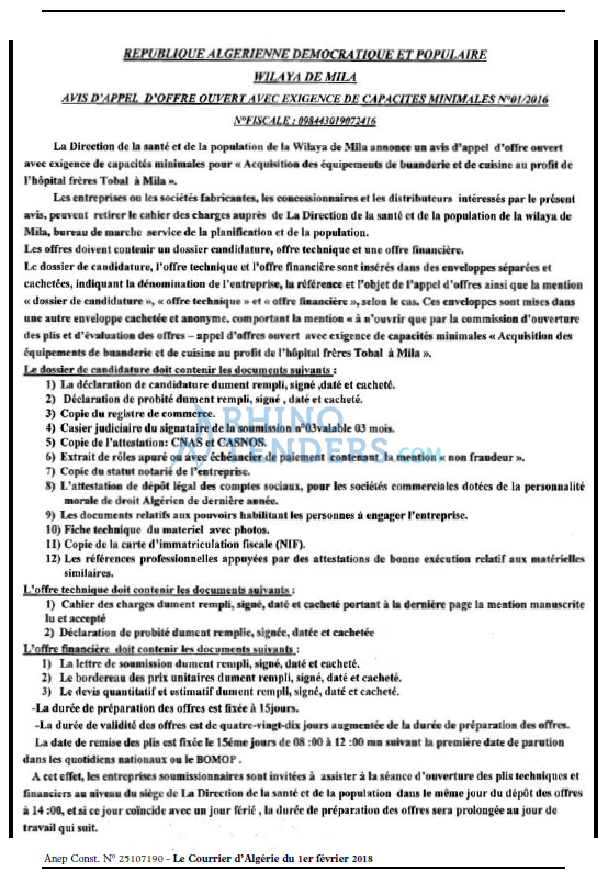 Le Courrier d'Algerie