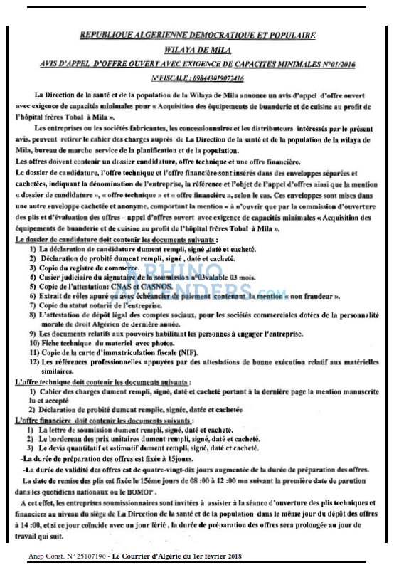Le Courrier d'Algerie