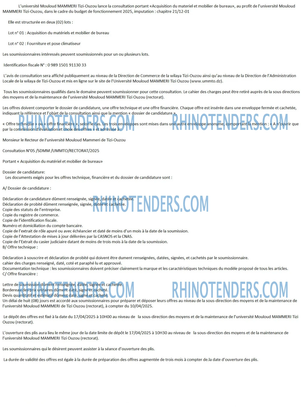 Rhinotenders