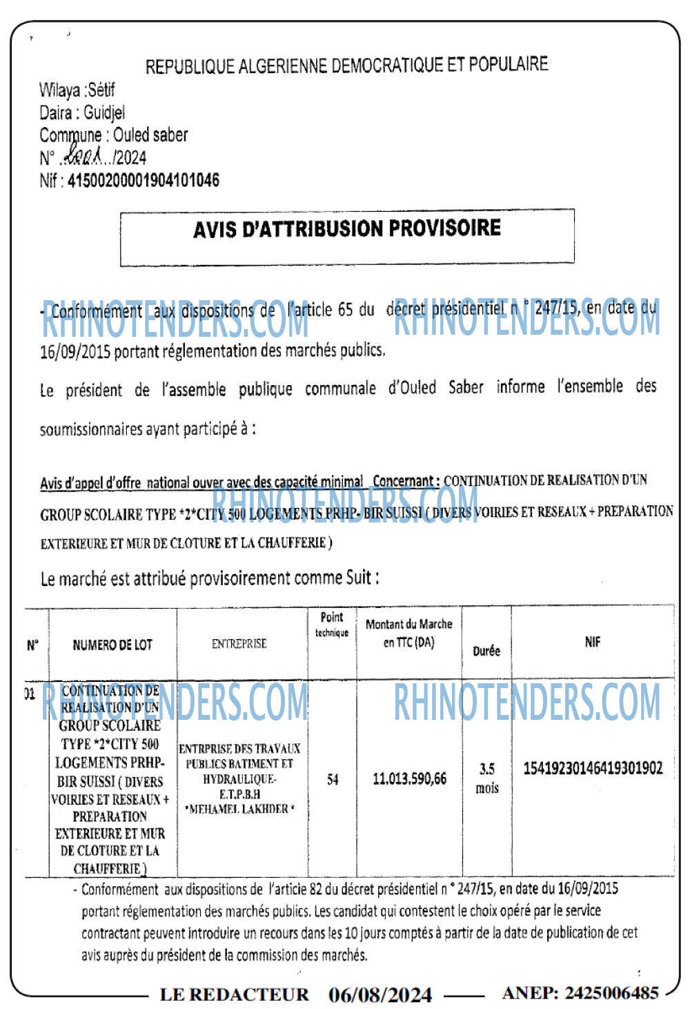 LE REDACTEUR