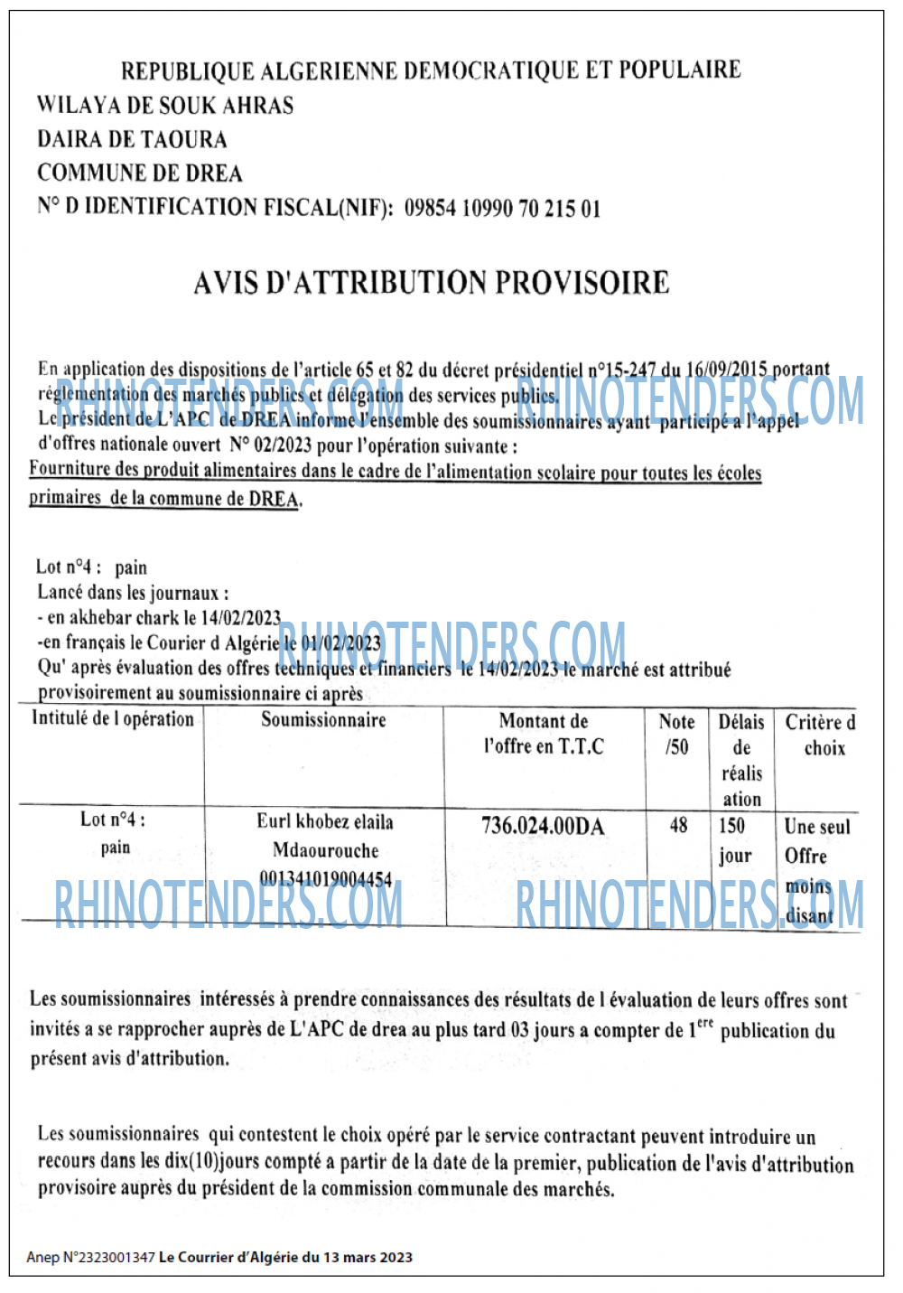 Le Courrier d'Algerie