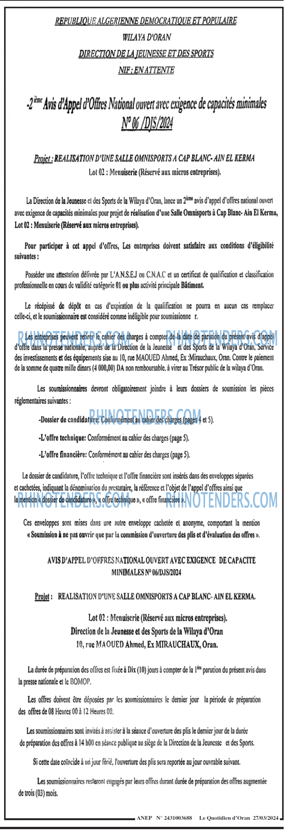Le Quotidien d'Oran