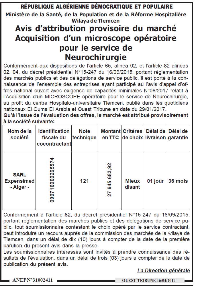 ouest TRIBUNE