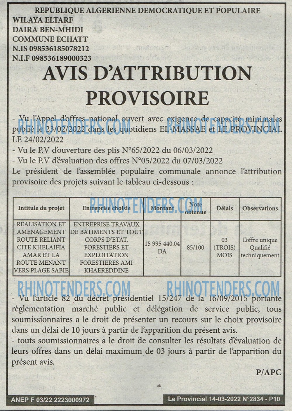 LE PROVINCIAL