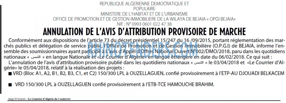 Le Courrier d'Algerie