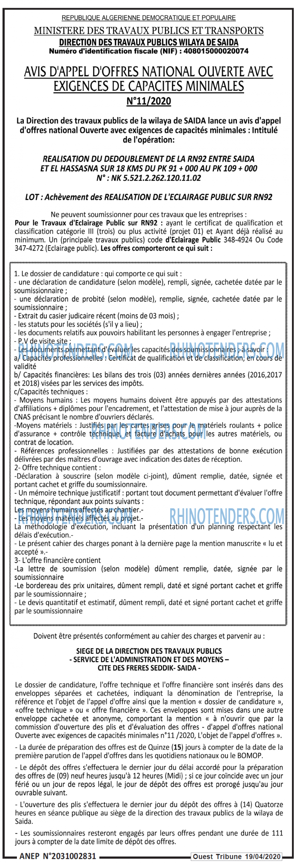 ouest TRIBUNE