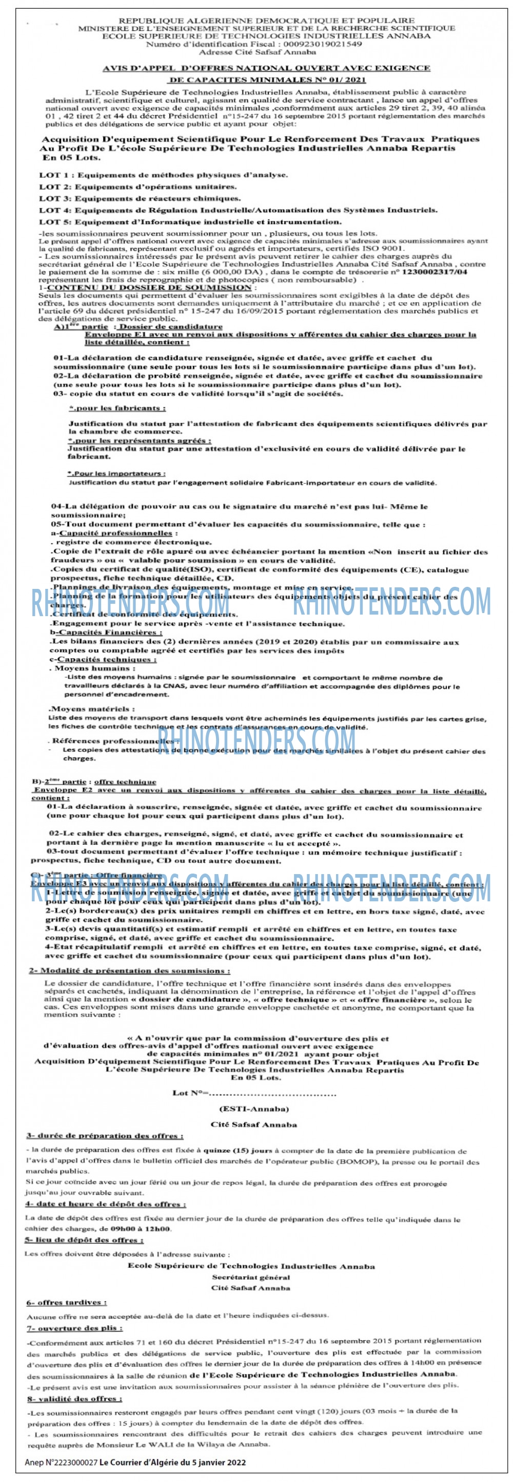 Le Courrier d'Algerie