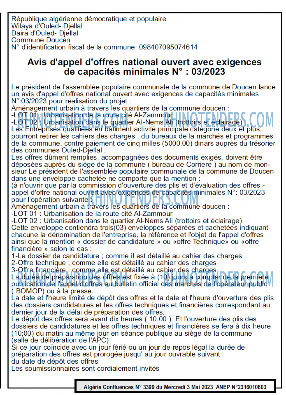 Algerie Confluence