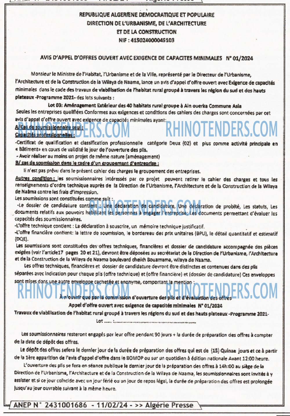 ALGERIE PRESSE