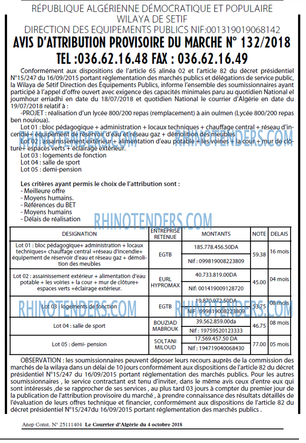 Le Courrier d'Algerie