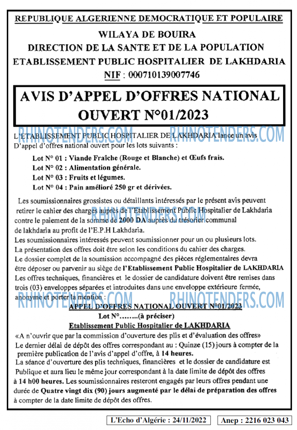 L'ECHO D'ALGERIE