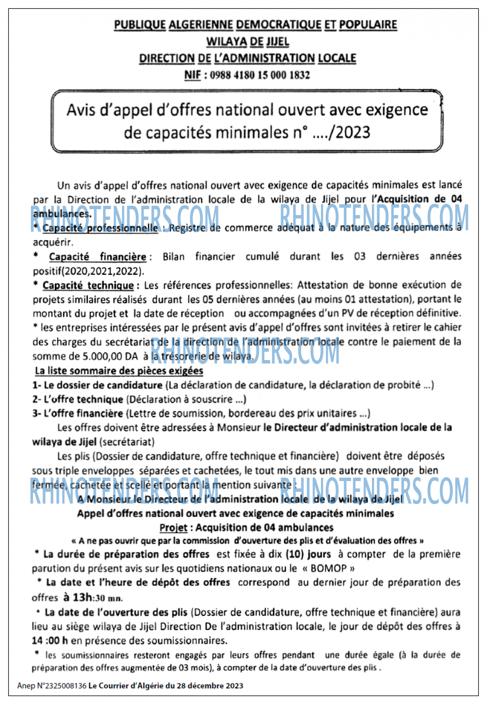 Le Courrier d'Algerie