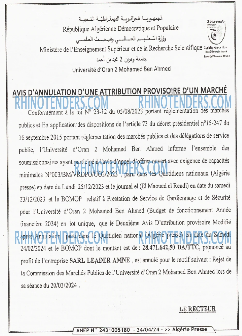 ALGERIE PRESSE