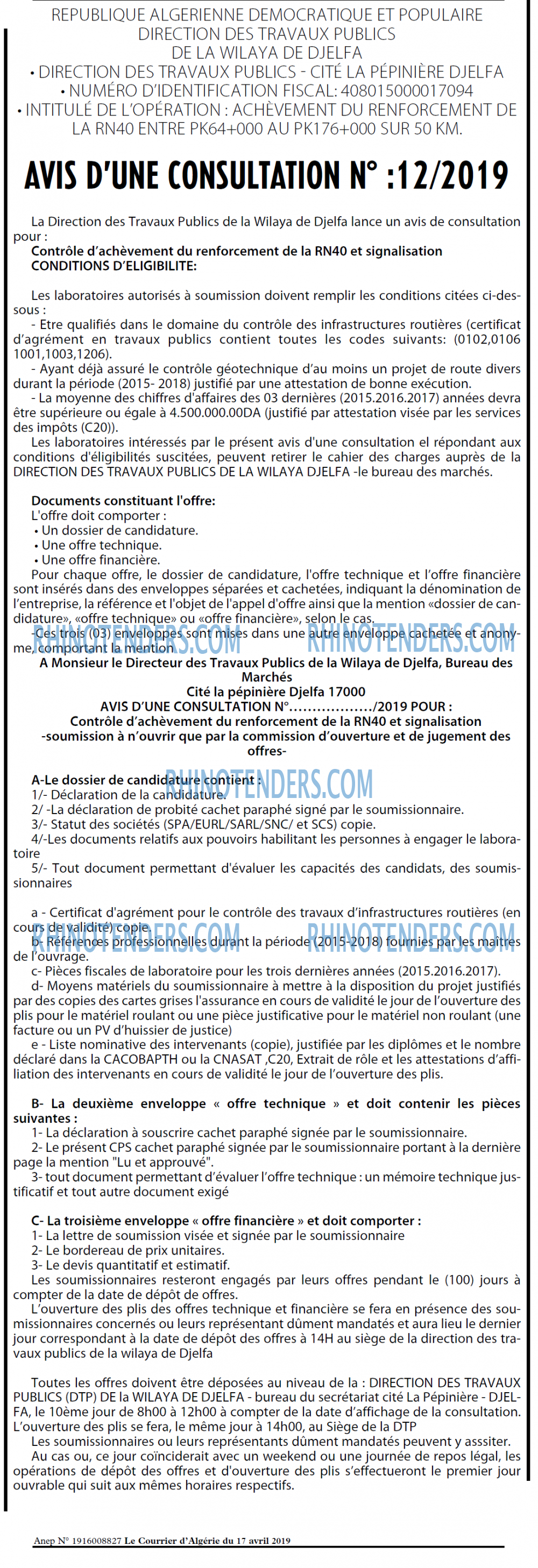 Le Courrier d'Algerie