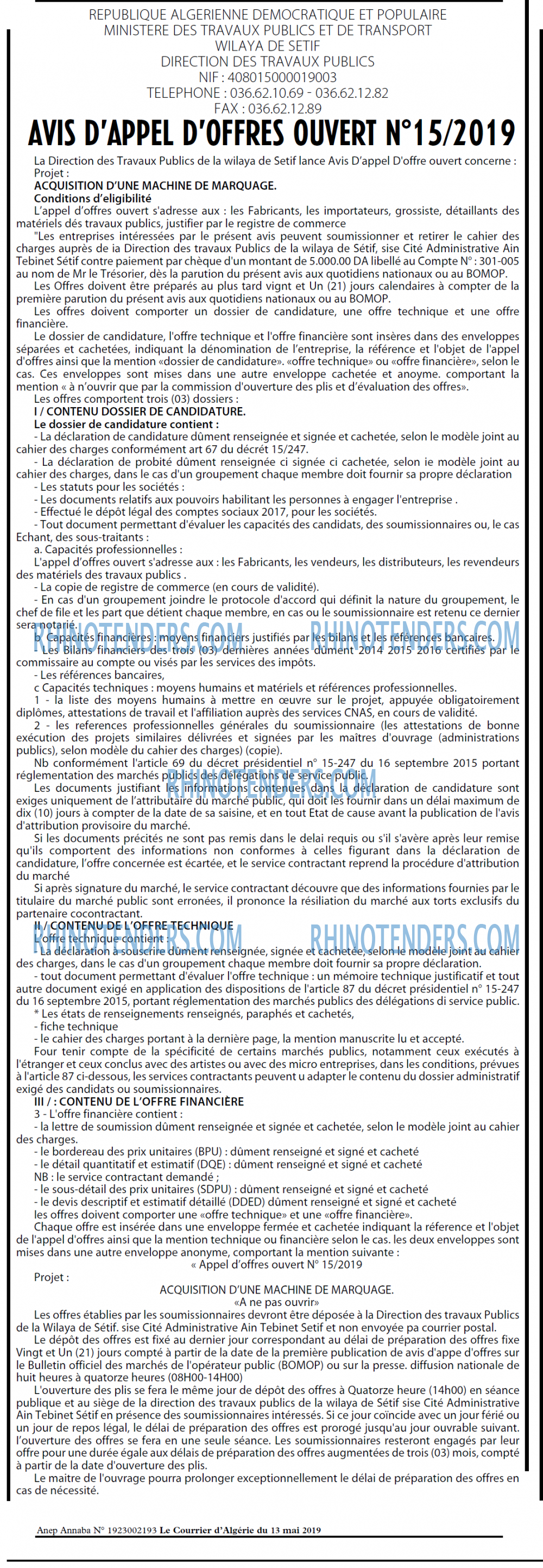 Le Courrier d'Algerie