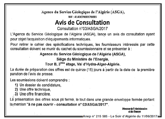 LE SOIR D'ALGERIE