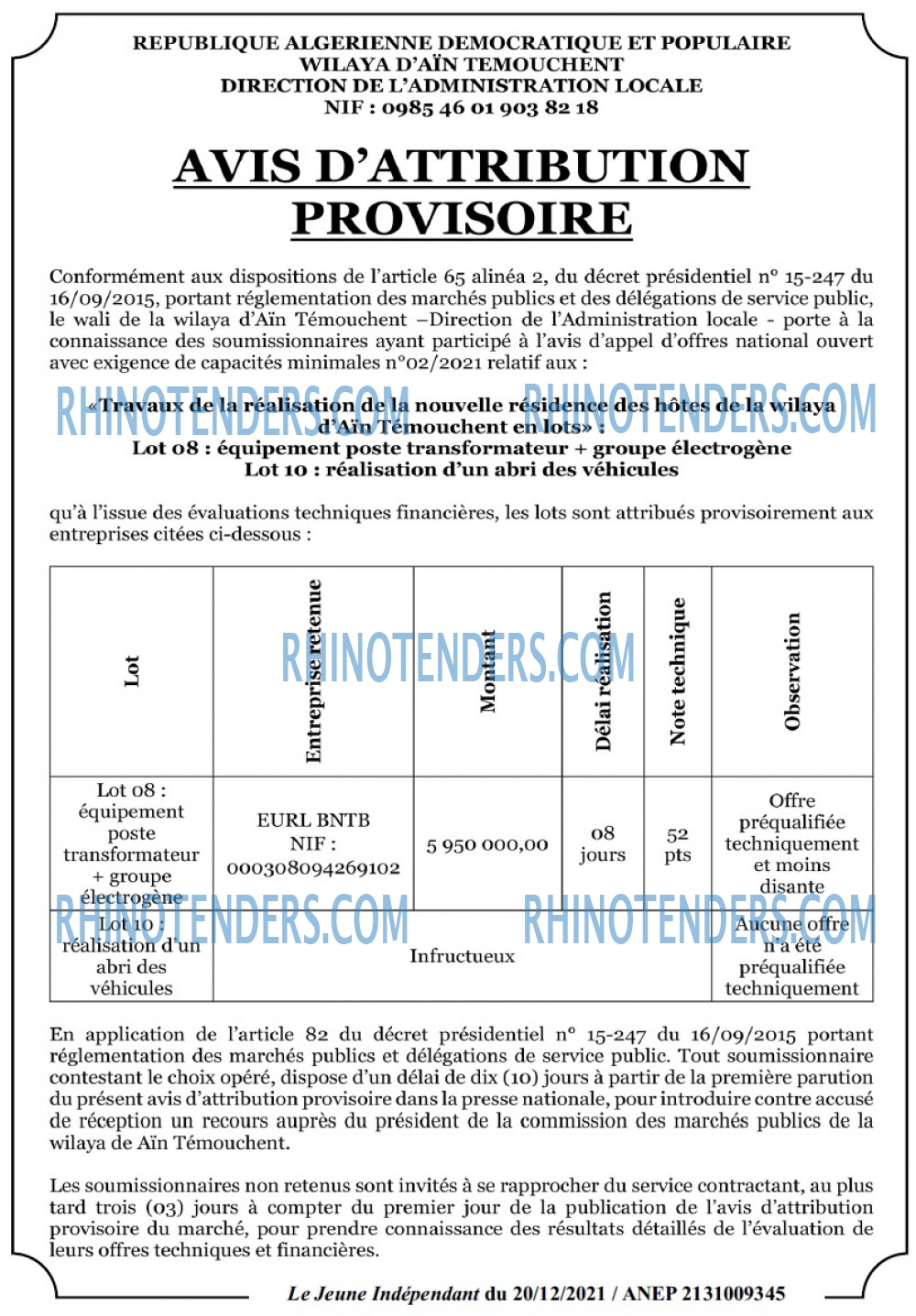 Jeune Independant