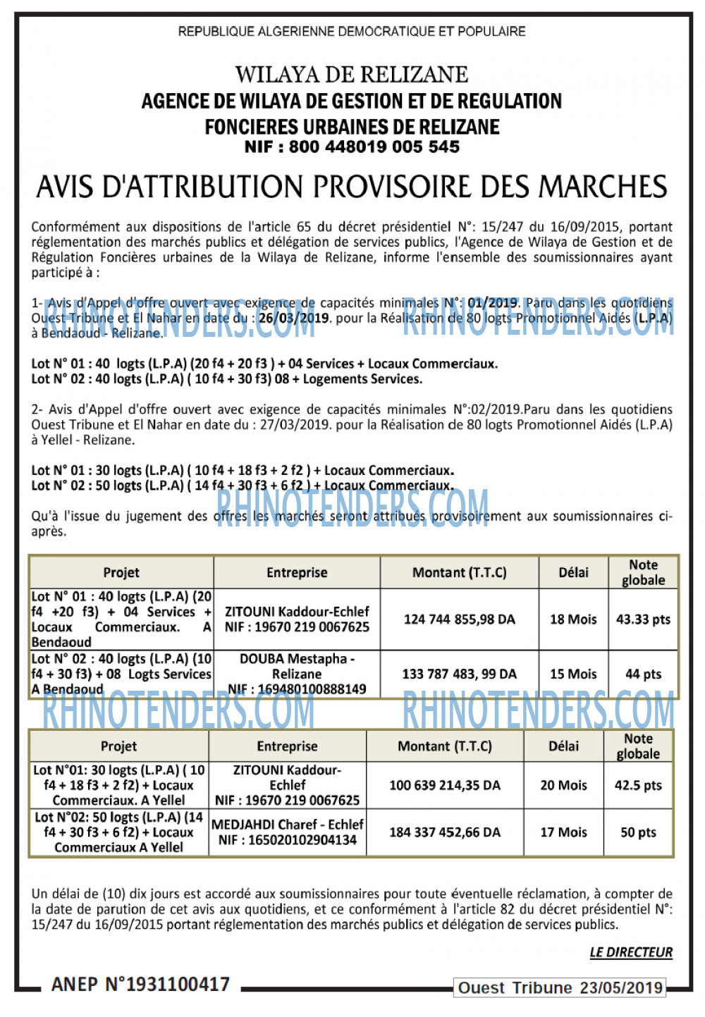 ouest TRIBUNE