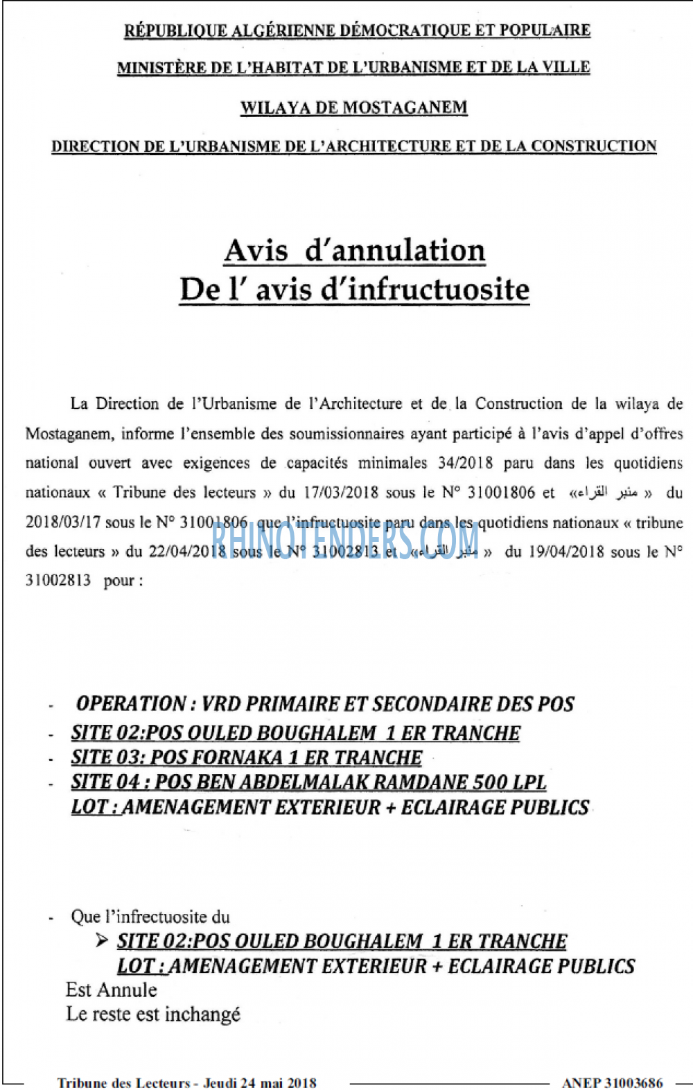 TRIBUNE DES LECTEURS