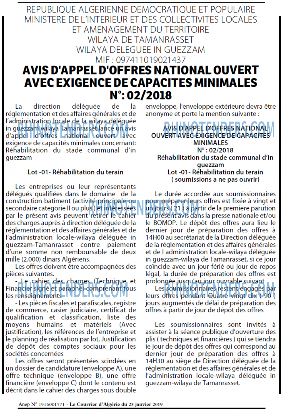 Le Courrier d'Algerie