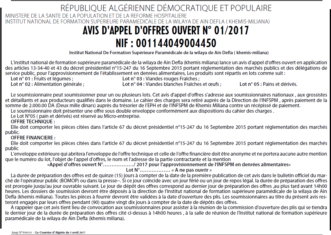 Le Courrier d'Algerie