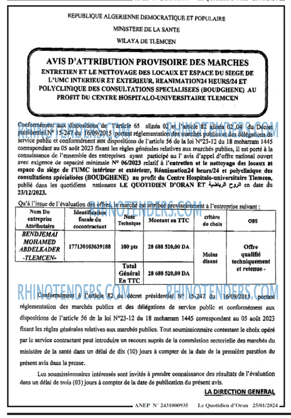 Le Quotidien d'Oran