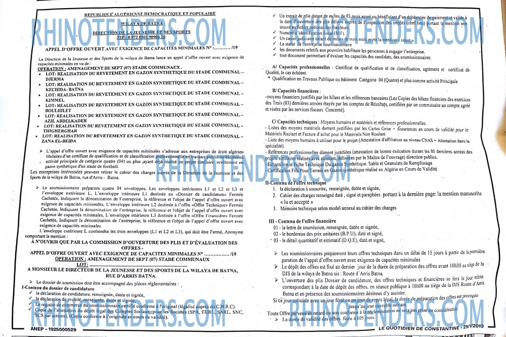LE QUOTIDIEN DE CONSTANTINE