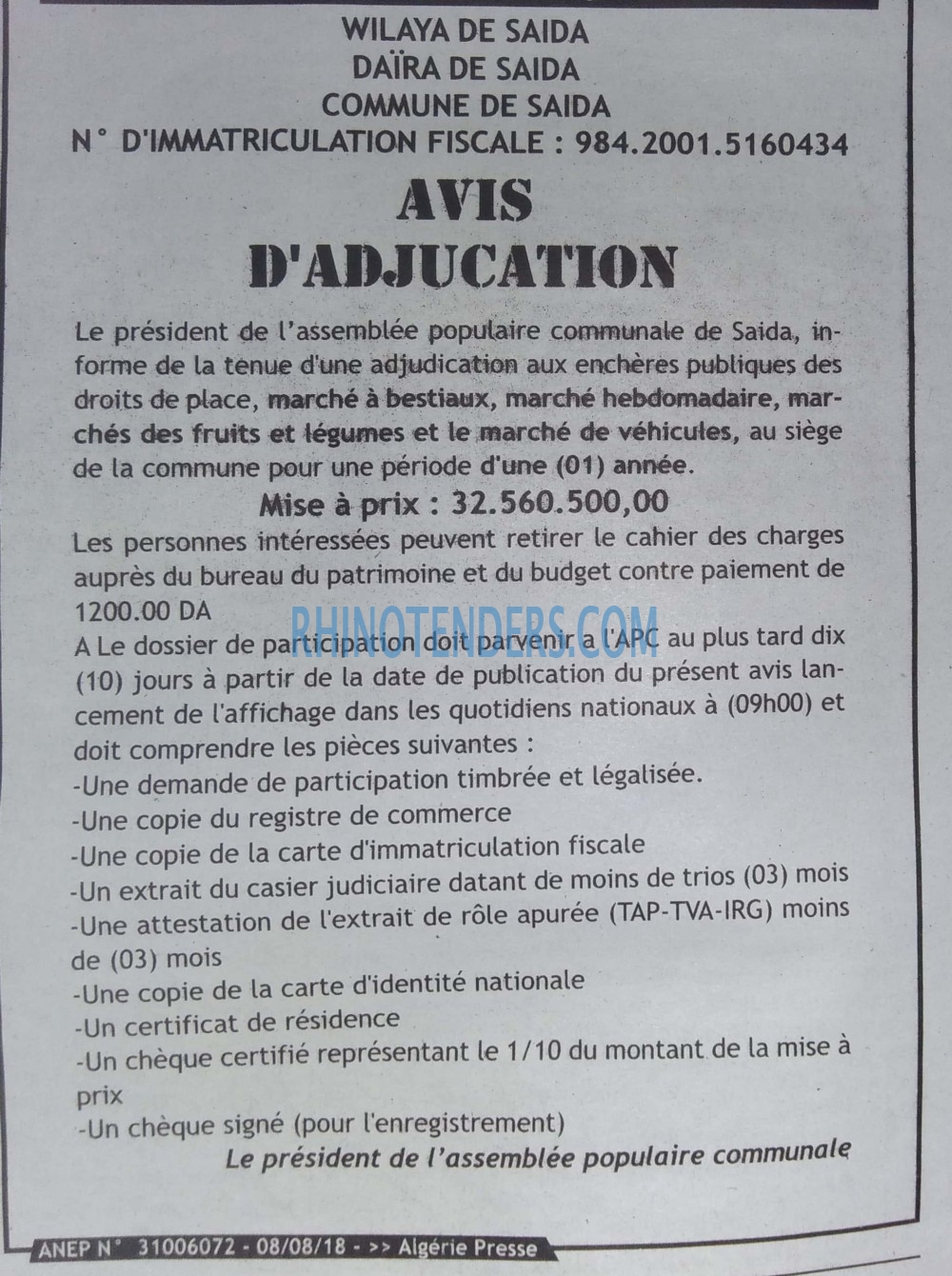 ALGERIE PRESSE
