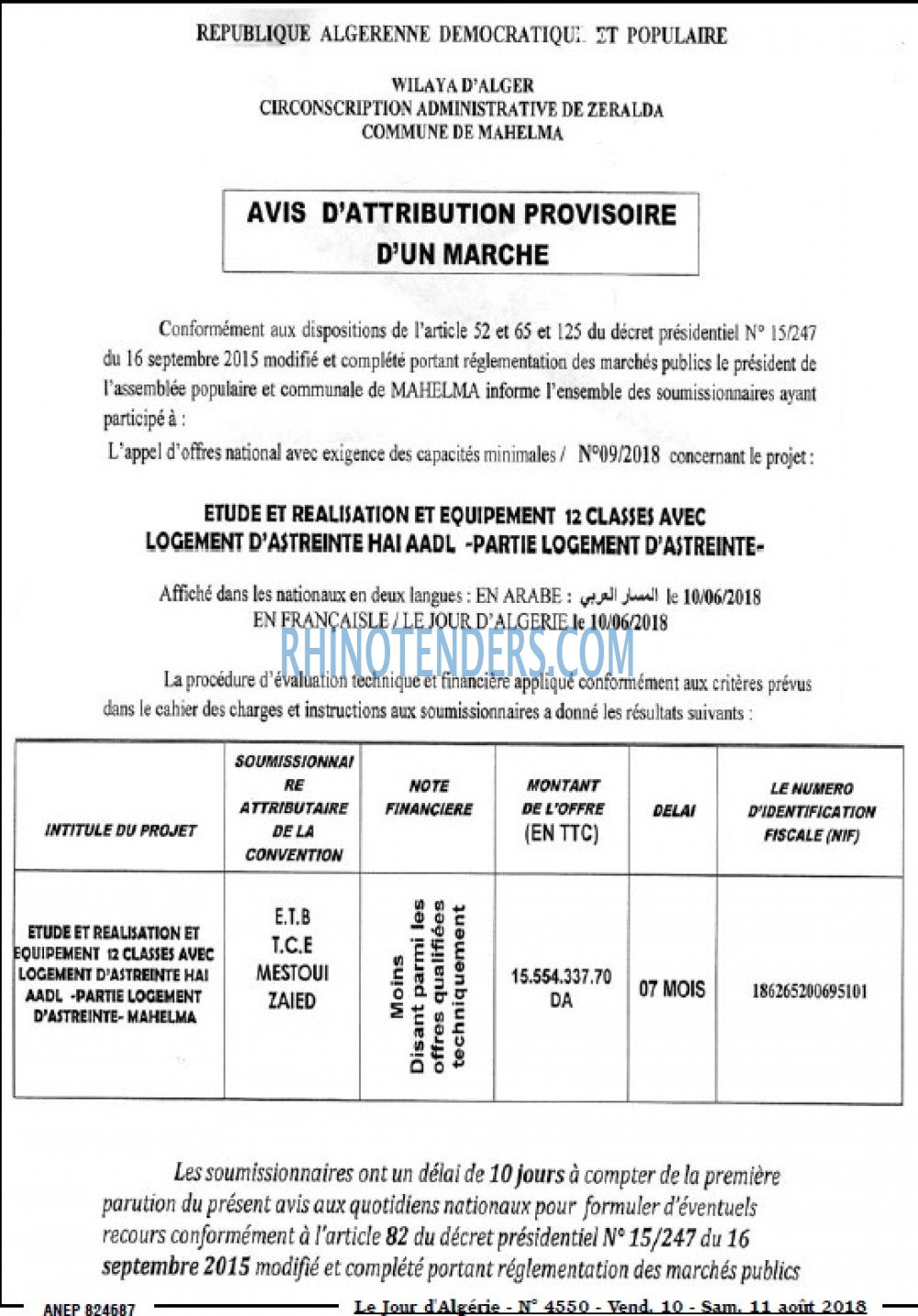 Le Jour d'Algérie