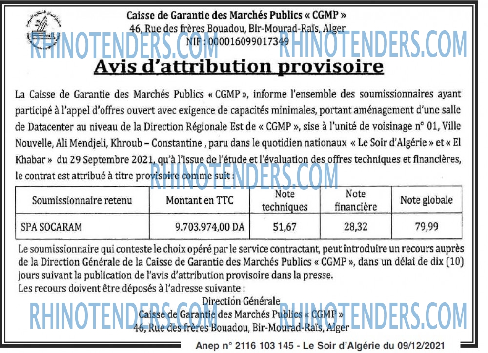 LE SOIR D'ALGERIE