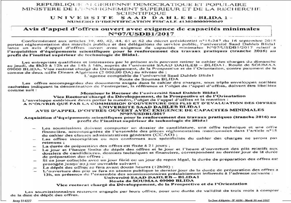 Le Jour d'Algérie