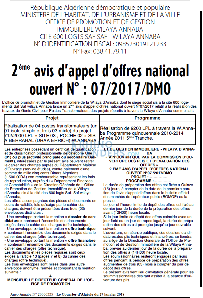 Le Courrier d'Algerie
