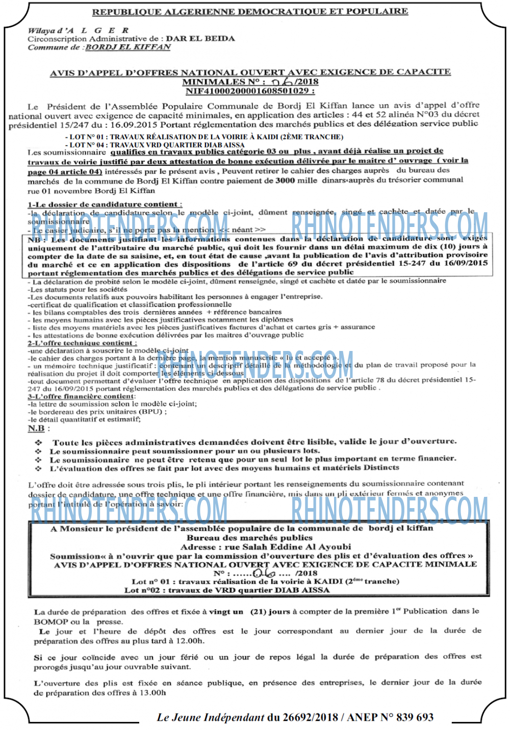 Jeune Independant