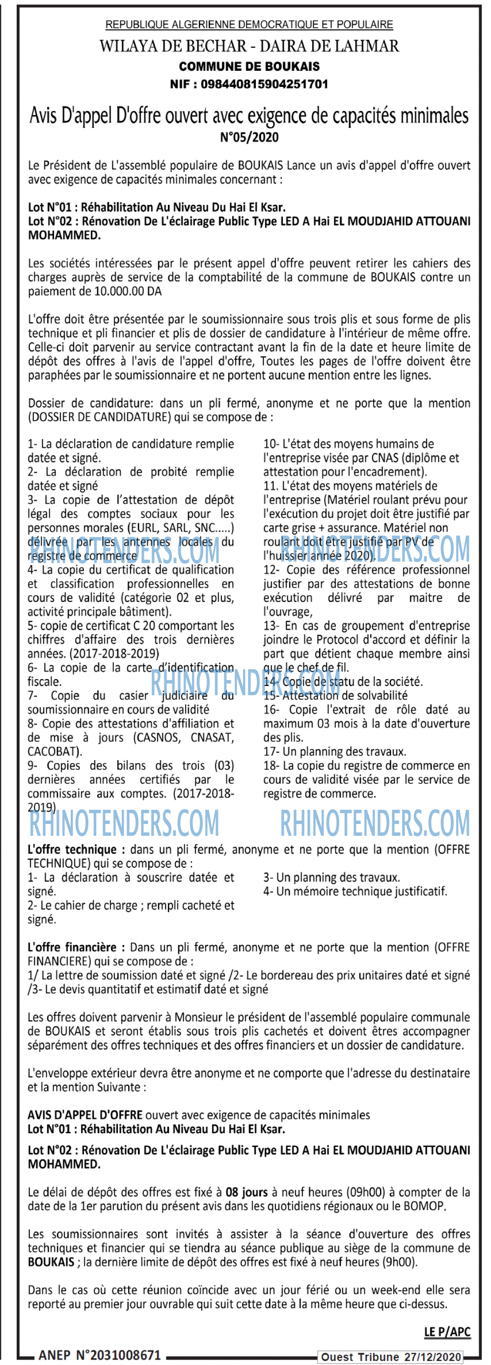 ouest TRIBUNE