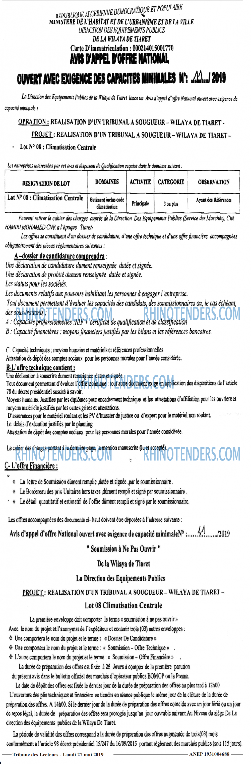 TRIBUNE DES LECTEURS