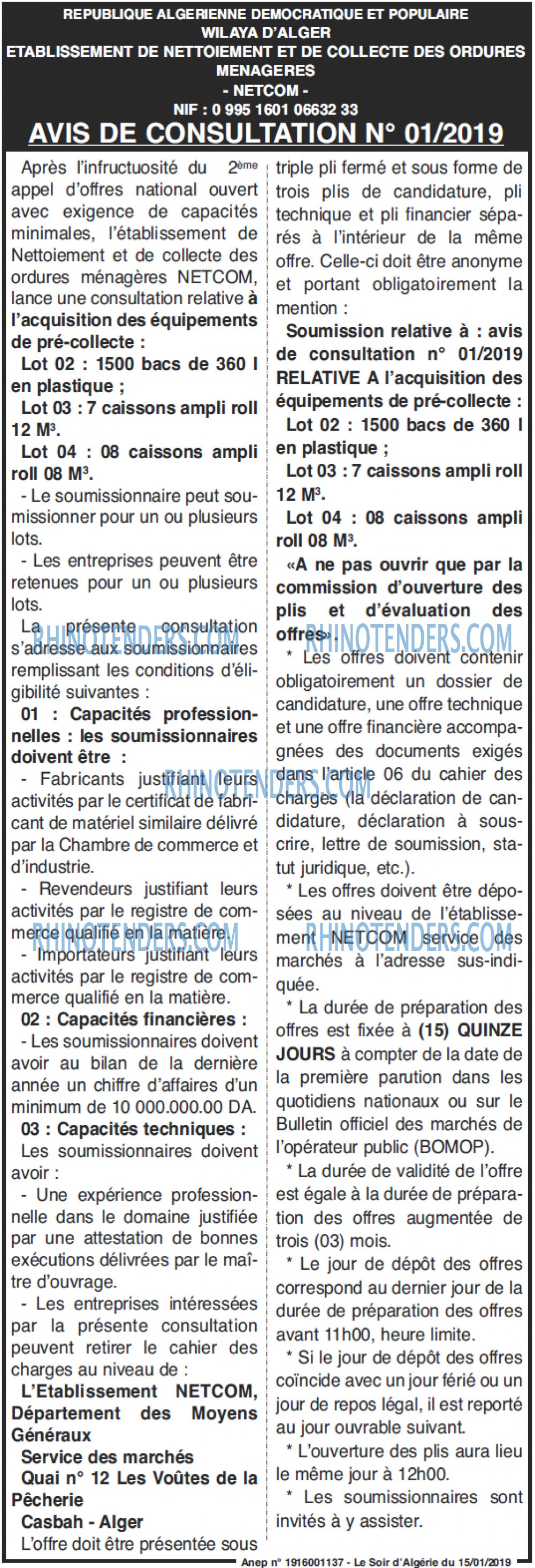 LE SOIR D'ALGERIE