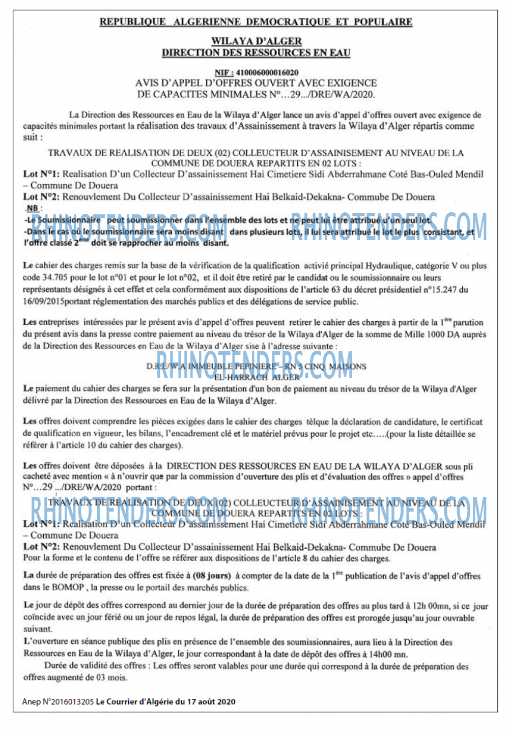 Le Courrier d'Algerie
