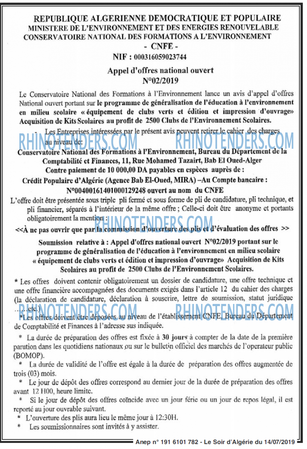 LE SOIR D'ALGERIE